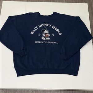 Disney 90s Men's Dark Blue Crewneck Sweater VINTAGE Size XL